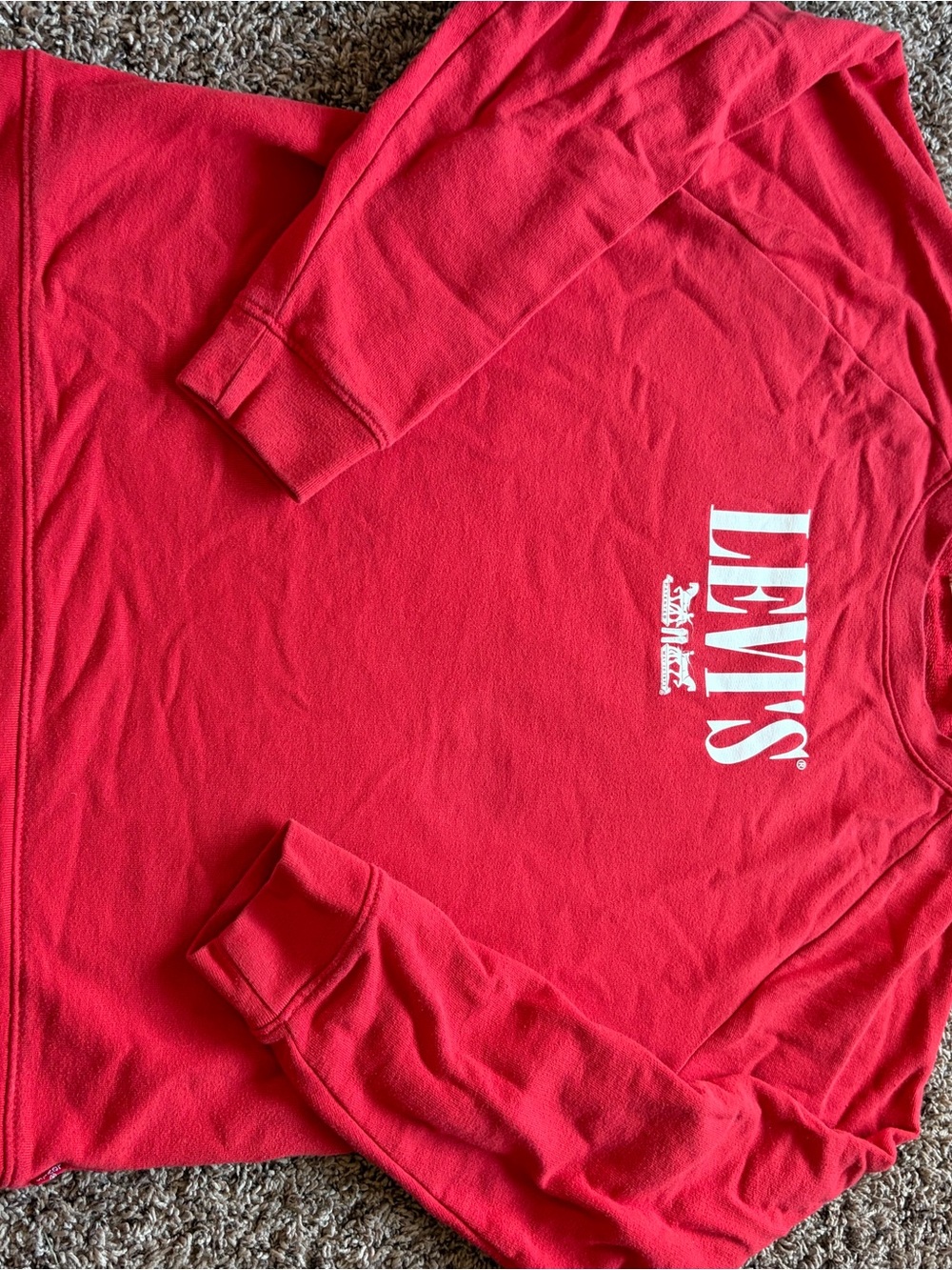 Levi's Red Sweatshirt with White Logo Print